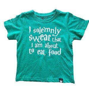 Littlest Prince CoutureT-Shirt 4T Graphic Teal Cotton Blend Short Sleeve Kids
